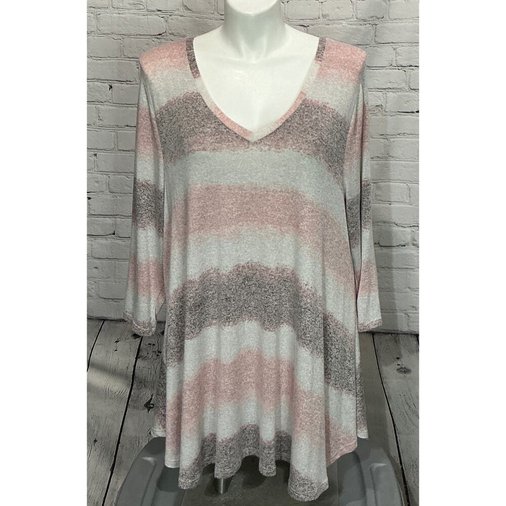 Lane Bryant Women's Ombré Striped Sweater (Size 22/24)